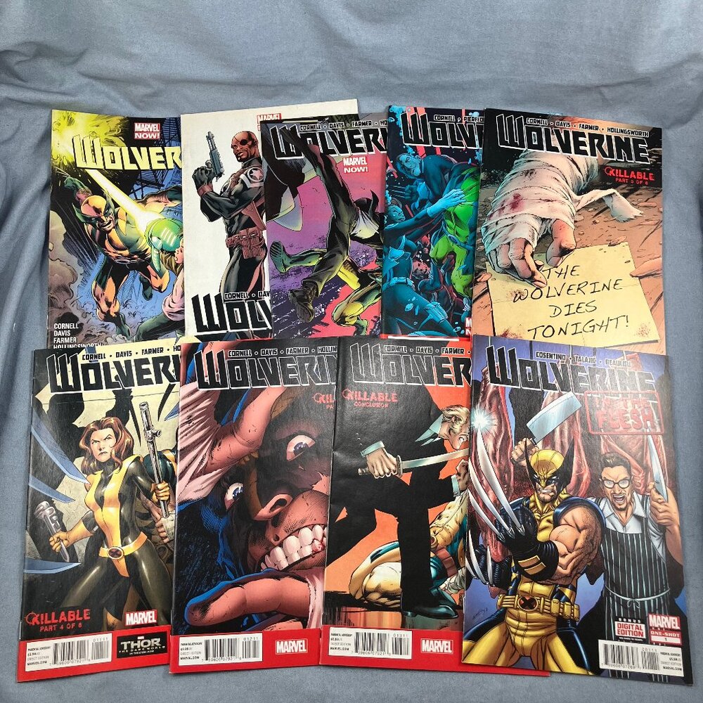 Wolverine Marvel Comics 2013 Lot of 9 Assorted Issues #2+ In the Flesh